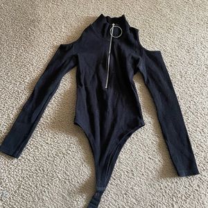 COPY - Cold shoulder zipper bodysuit (Tagged zara for exposure)